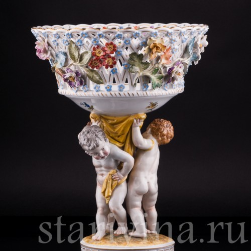 Фруктовница Три путти, Carl Thieme, Германия, пер. пол. 20 в