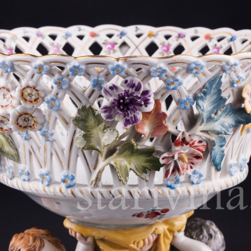 Фруктовница Три путти, Carl Thieme, Германия, пер. пол. 20 в