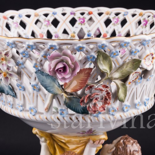 Фруктовница Три путти, Carl Thieme, Германия, пер. пол. 20 в