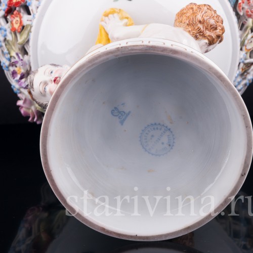 Фруктовница Три путти, Carl Thieme, Германия, пер. пол. 20 в