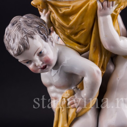 Фруктовница Три путти, Carl Thieme, Германия, пер. пол. 20 в