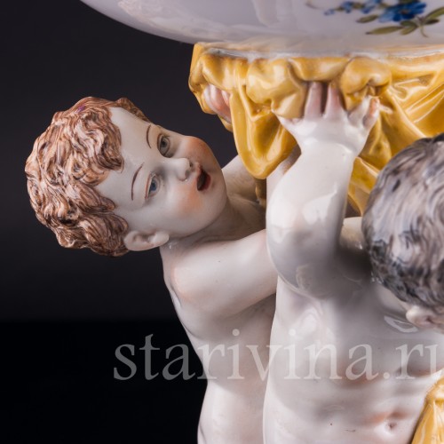 Фруктовница Три путти, Carl Thieme, Германия, пер. пол. 20 в