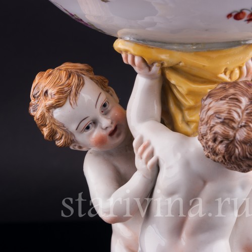 Фруктовница Три путти, Carl Thieme, Германия, пер. пол. 20 в