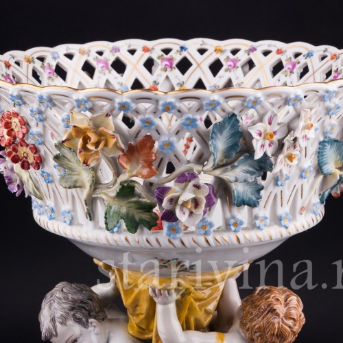 Фруктовница Три путти, Carl Thieme, Германия, пер. пол. 20 в