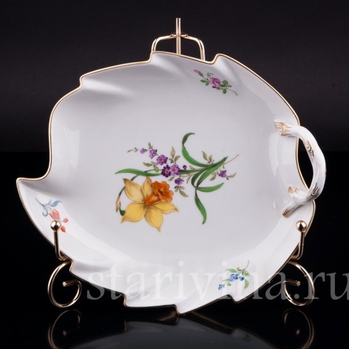 Фарфоровое блюдо Нарцисс, Meissen, Германия