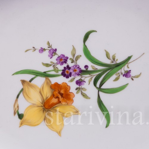 Фарфоровое блюдо Нарцисс, Meissen, Германия