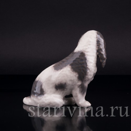 Фарфоровая статуэтка собаки Спаниель, Royal Copenhagen, Дания, сер. 20 в.