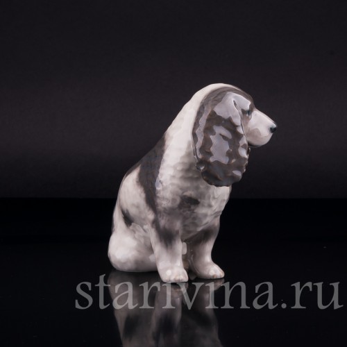 Фарфоровая статуэтка собаки Спаниель, Royal Copenhagen, Дания, сер. 20 в.