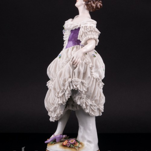 Танцующая девушка, кружевная, Volkstedt, Германия, 1935 г