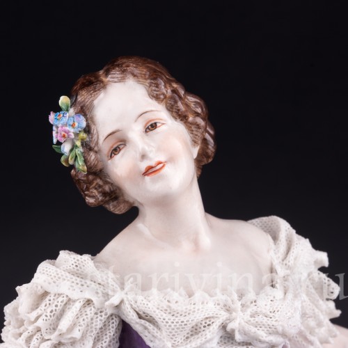 Танцующая девушка, кружевная, Volkstedt, Германия, 1935 г