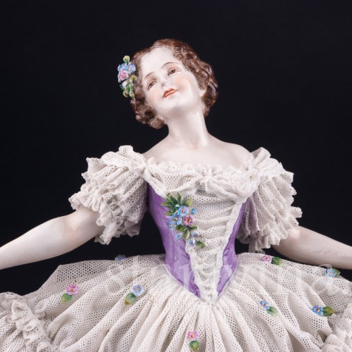 Танцующая девушка, кружевная, Volkstedt, Германия, 1935 г