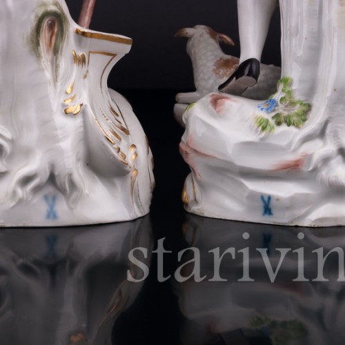 Пастушки с собакой и овечками, Meissen, Германия, 1950 г