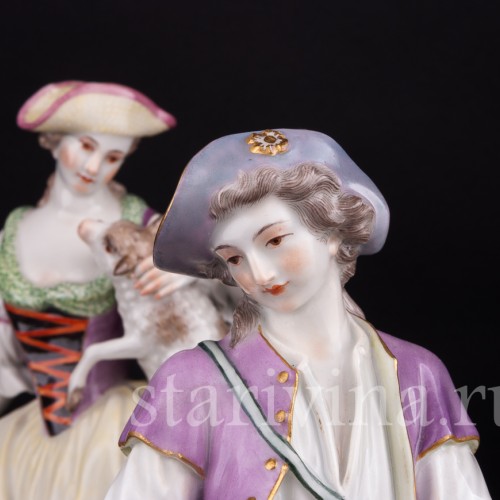 Пастушки с собакой и овечками, Meissen, Германия, 1950 г