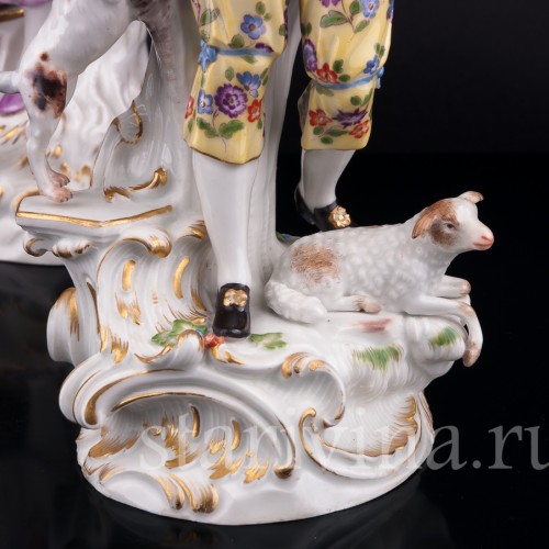 Пастушки с собакой и овечками, Meissen, Германия, 1950 г