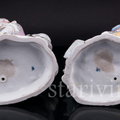 Фарфоровые статуэтки Пара с корзинами, Wallendorf, Германия, 19 в.