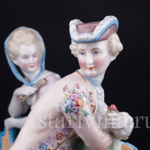Фарфоровые статуэтки Пара с корзинами, Wallendorf, Германия, 19 в.
