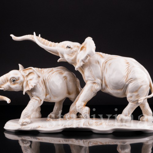 Статуэтки животных Слоны, Karl Ens, Германия, сер. 20 в.