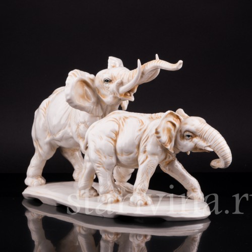 Статуэтки животных Слоны, Karl Ens, Германия, сер. 20 в.