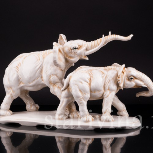 Статуэтки животных Слоны, Karl Ens, Германия, сер. 20 в.