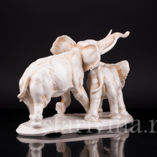 Статуэтки животных Слоны, Karl Ens, Германия, сер. 20 в.