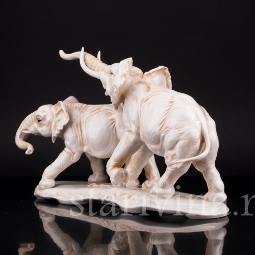 Статуэтки животных Слоны, Karl Ens, Германия, сер. 20 в.