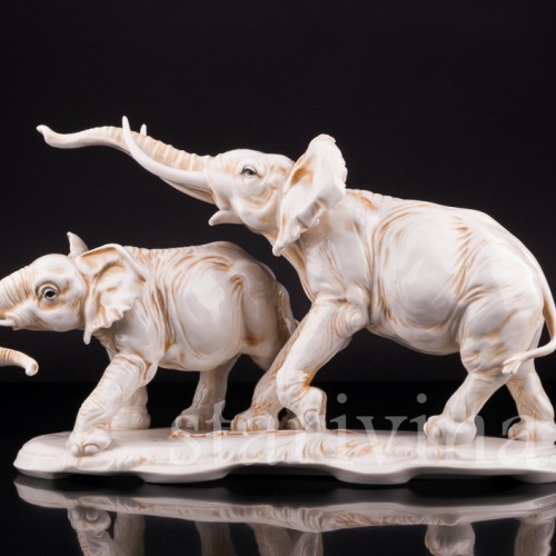 Статуэтки животных Слоны, Karl Ens, Германия, сер. 20 в.