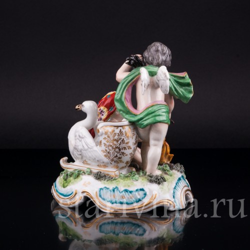 Путти у огня, аллегория Зимы, Англия, 19 в