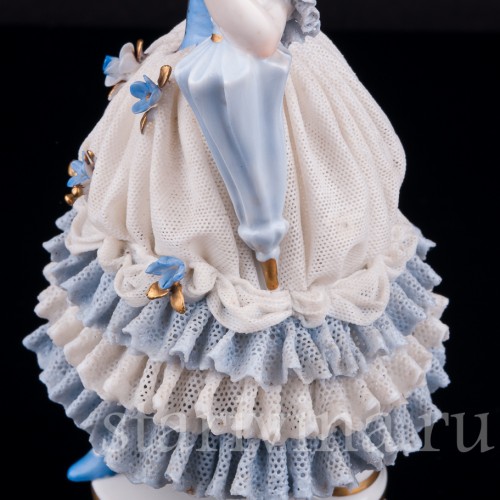 Девушка с зонтиком, кружевная, Muller & Co, Германия, нач. 20 в