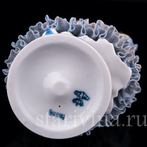 Девушка с зонтиком, кружевная, Muller & Co, Германия, нач. 20 в