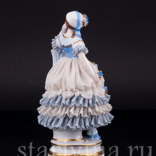 Девушка с зонтиком, кружевная, Muller & Co, Германия, нач. 20 в