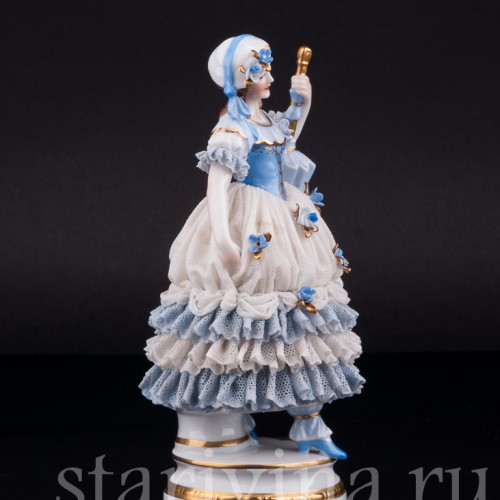 Девушка с зонтиком, кружевная, Muller & Co, Германия, нач. 20 в