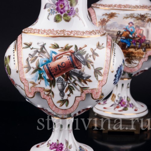 Парные вазы, Hochst, Германия, 19 в