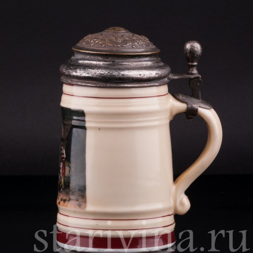 Пивная кружка В винном погребе, 1/2 л, Германия, 1888 г