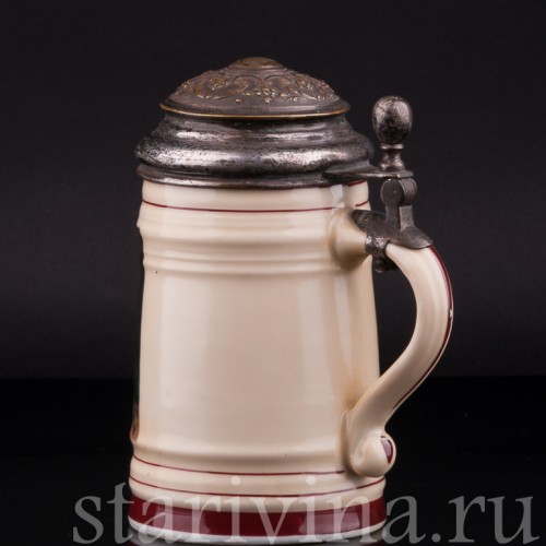 Пивная кружка В винном погребе, 1/2 л, Германия, 1888 г