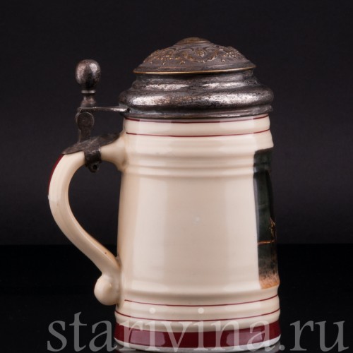 Пивная кружка В винном погребе, 1/2 л, Германия, 1888 г