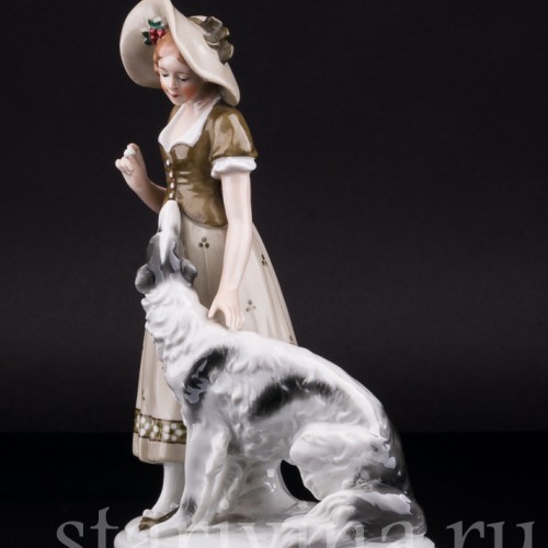 Дама с борзой, Fasold & Stauch, Германия, сер. 20 в