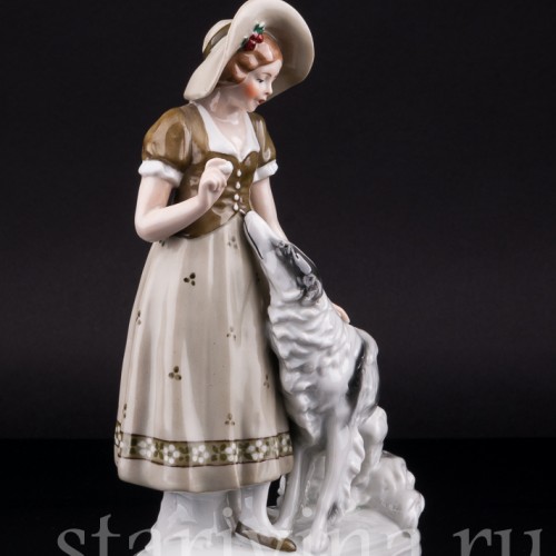 Дама с борзой, Fasold & Stauch, Германия, сер. 20 в