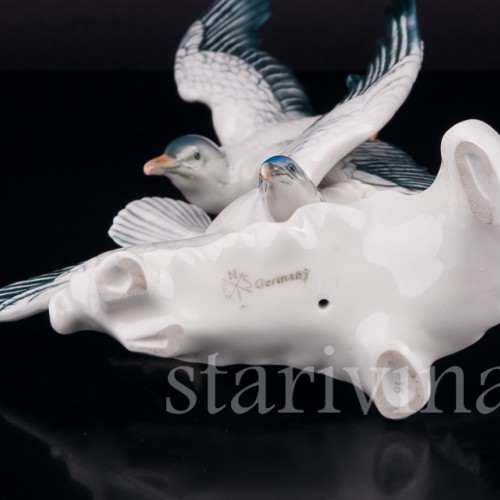 Фигрука птицы из фарфора Чайки, Karl Ens, Германия, 1920-30 гг.