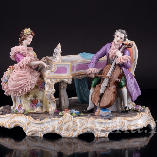 Дуэт, кружевная, Muller & Co, Германия, пер. пол. 20 в