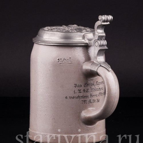 Старинная Студенческая кружка мюнхенского аграрного общества, Германия, 1910-20 гг.