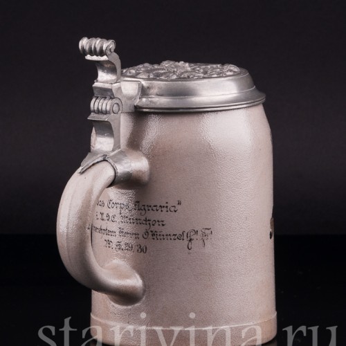 Старинная Студенческая кружка мюнхенского аграрного общества, Германия, 1910-20 гг.