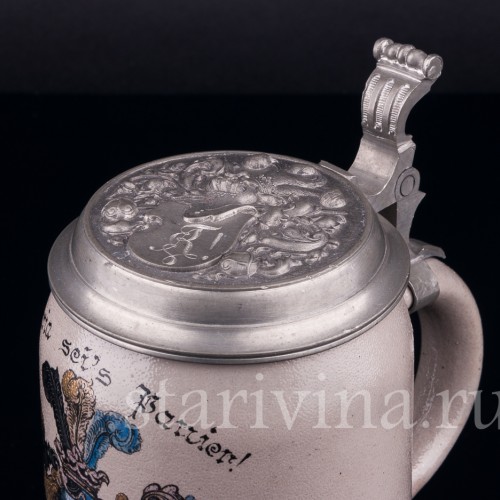 Старинная Студенческая кружка мюнхенского аграрного общества, Германия, 1910-20 гг.