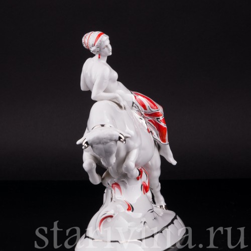 Старинная статуэтка из фарфора Похищение Европы, Hertwig & Co, Германия, нач. 20 в.
