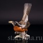 Фарорвая статуэтка птицы Дрозд-рябинник, Hutschenreuther, Германия, 1938-55 гг.