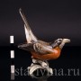 Фарорвая статуэтка птицы Дрозд-рябинник, Hutschenreuther, Германия, 1938-55 гг.