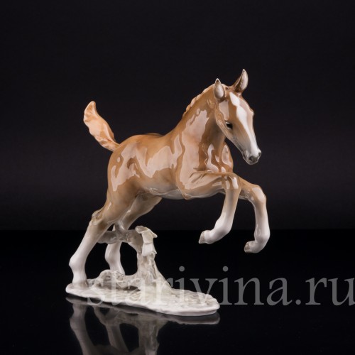 Статуэтка из фарфора Резвящийся жеребёнок, Hutschenreuther, Германия, 1970 гг.