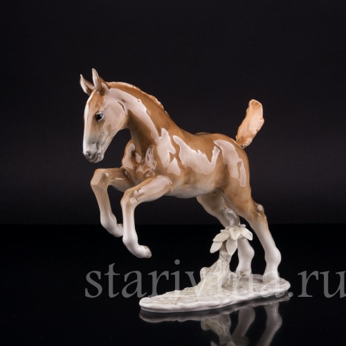 Статуэтка из фарфора Резвящийся жеребёнок, Hutschenreuther, Германия, 1970 гг.