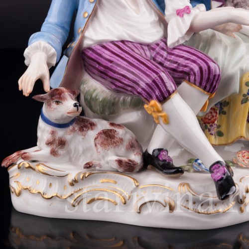 Под деревом, пасторальная пара, Meissen, Германия, 1971 г