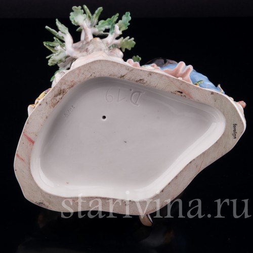 Под деревом, пасторальная пара, Meissen, Германия, 1971 г