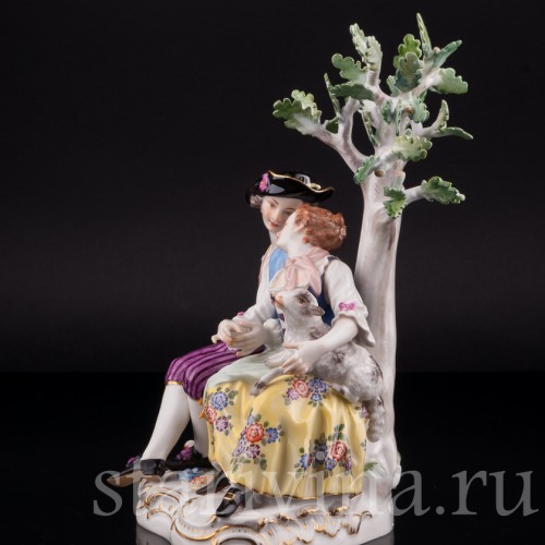 Под деревом, пасторальная пара, Meissen, Германия, 1971 г